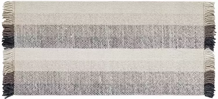 Beliani EMIRLER Modern vloerkleed Wit 80 x 150 cm Wol