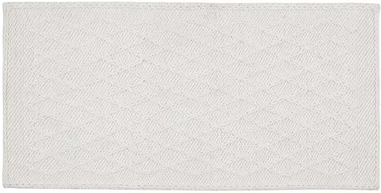 Beliani ERZIN Laagpolig vloerkleed Wit 80 x 150 cm Wol