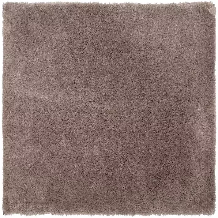 Beliani EVREN Shaggy vloerkleed Lichtbruin 200 x 200 cm Polyester