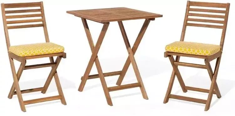 Beliani FIJI Bistroset Lichte houtkleur
