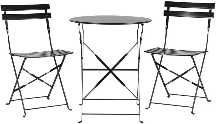 Beliani FIORI Bistroset Zwart
