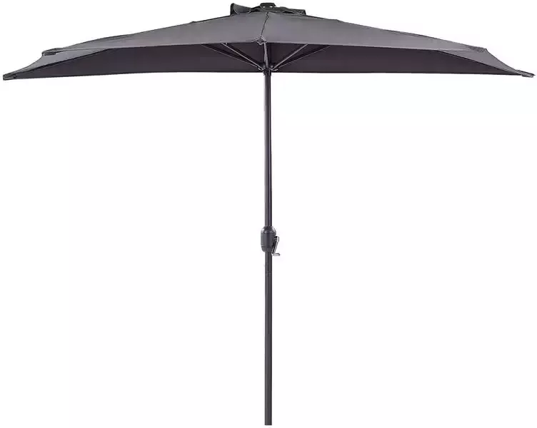 Beliani GALATI Halfronde parasol Grijs 270 cm Polyester