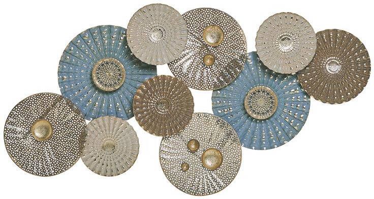 Beliani HASSIUM Wanddecoratie Blauw Metaal