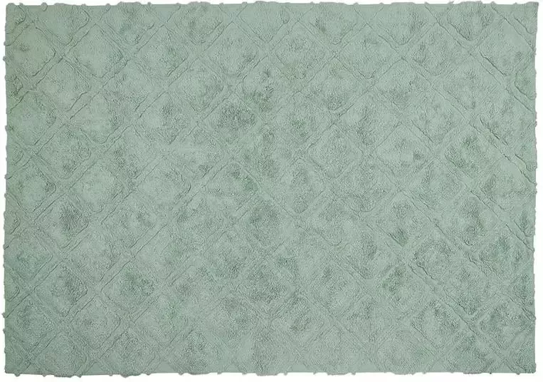 Beliani HATAY Laagpolig vloerkleed Groen 160 x 230 cm Katoen
