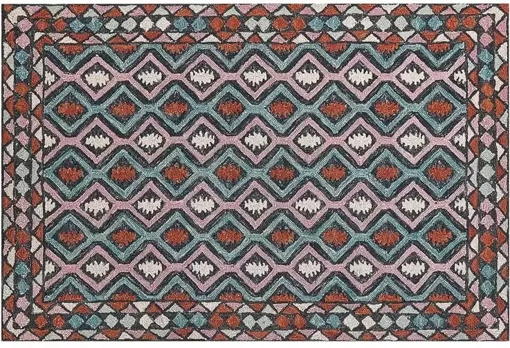 Beliani Vloerkleed wol meerkleurig 140 x 200 cm HAYMANA - Foto 4