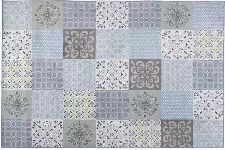 Beliani INKAYA Laagpolig vloerkleed Lichtgrijs 160 x 230 cm Polyester - Foto 2