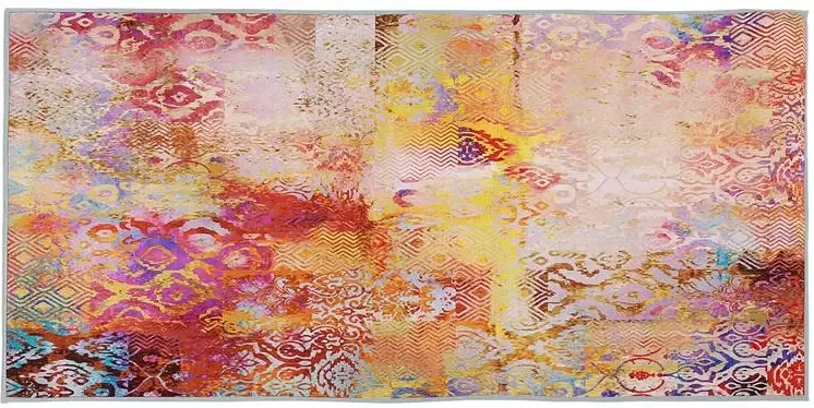 Beliani ISPARTA Laagpolig vloerkleed Multicolor 80 x 150 cm Polyester - Foto 3