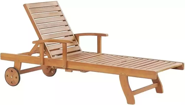 Beliani JAVA Strandstoel Lichte houtkleur Acaciahout