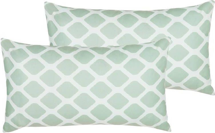 Beliani -KALAMOS -Tuinkussen set van 2-Groen-40 x 70 cm-Polyester