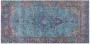 Beliani KANSU Laagpolig vloerkleed Blauw 80 x 150 cm Katoen - Thumbnail 1