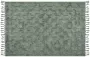 Beliani KARS Laagpolig vloerkleed Groen 160 x 230 cm Katoen - Thumbnail 1