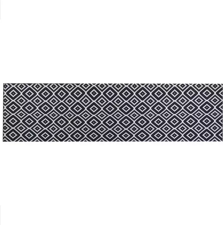 Beliani KARUNGAL Vloerkleed zwart 80x300