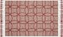 Beliani KIRSEHIR Laagpolig vloerkleed Rood 140 x 200 cm Katoen - Thumbnail 1
