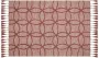 Beliani KIRSEHIR Laagpolig vloerkleed Rood 160 x 230 cm Katoen - Thumbnail 1