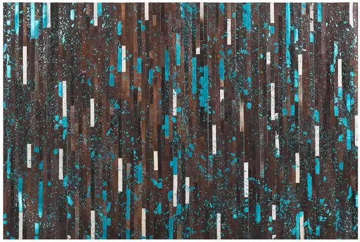Beliani KISIR Patchwork vloerkleed Bruin 140 x 200 cm Koeienhuid leer