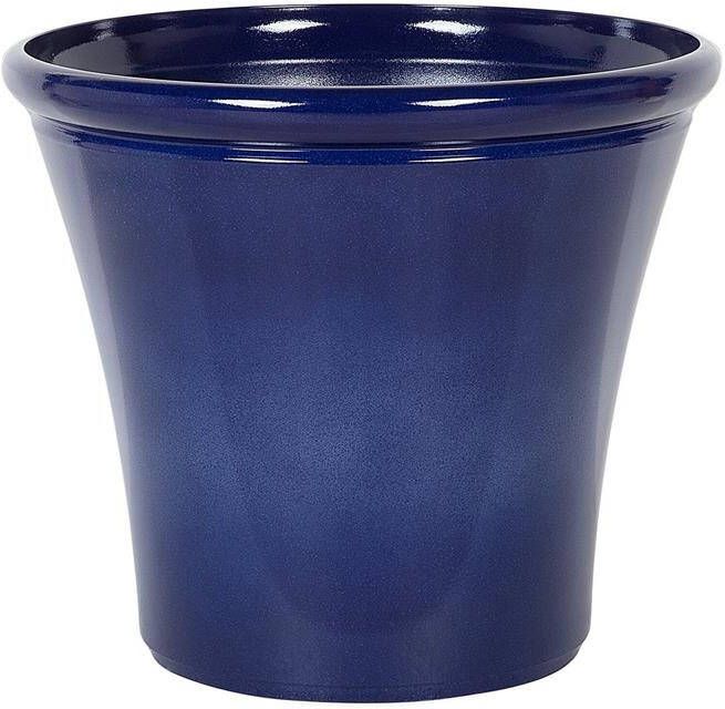Beliani KOKKINO Plantenbak Blauw 50 cm Klei-vezelmengsel - Foto 1