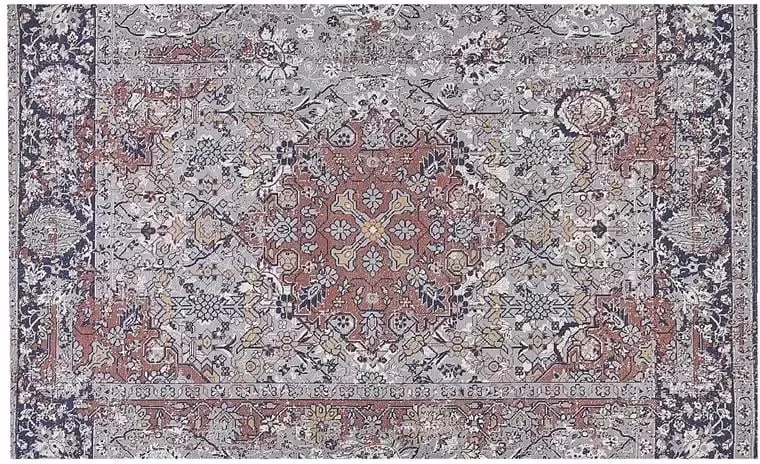 Beliani KORGAN Laagpolig vloerkleed Multicolor 140 x 200 cm Polyester - Foto 3