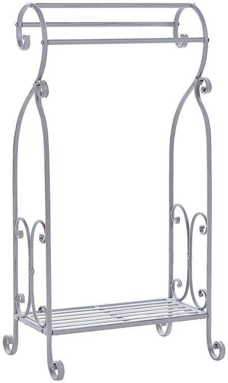 Beliani LINARES Handdoekrek Grijs IJzer