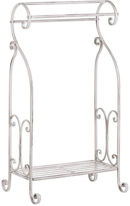 Beliani LINARES Handdoekrek Wit IJzer