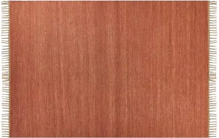 Beliani LUNIA Jute vloerkleed Rood 160 x 230 cm Jute