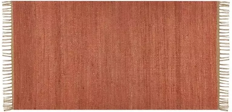 Beliani LUNIA Jute vloerkleed Rood 80 x 150 cm Jute