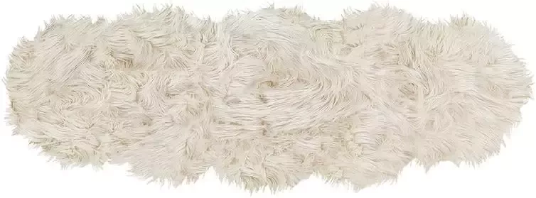 Beliani MAMUNGARI Vloerkleed beige 180x6x60