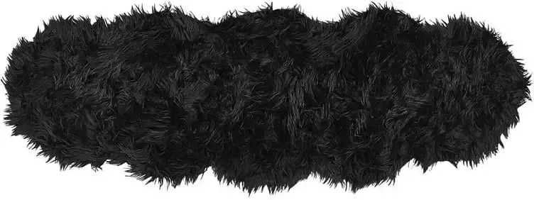 Beliani MAMUNGARI Vloerkleed zwart 180x6x60