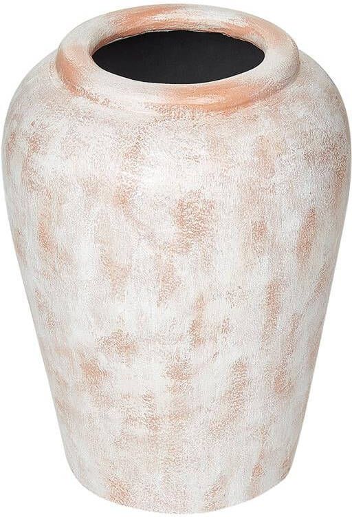 Beliani MIRI Decoratieve vaas Gebroken wit Terracotta