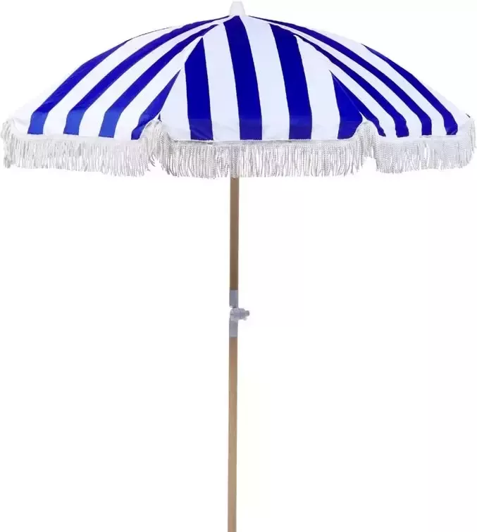 Beliani MONDELLO Parasol Blauw|Wit Polyester