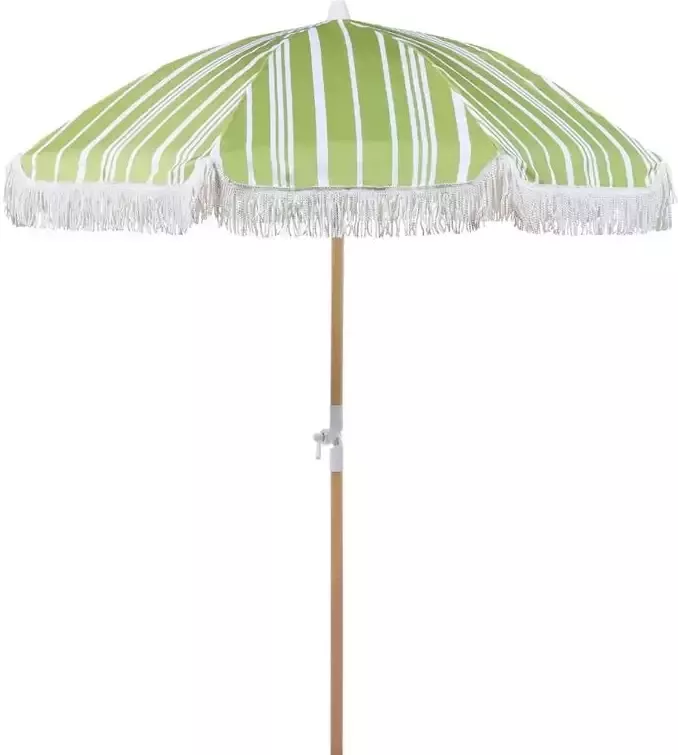 Beliani MONDELLO Parasol Groen|Wit Polyester