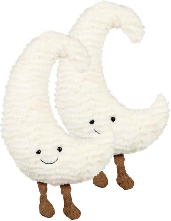 Beliani MOONLIGHTER Sierkussen set van 2 Wit Polyester