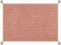 Beliani MUGLA Laagpolig vloerkleed Oranje 140 x 200 cm Katoen - Thumbnail 1
