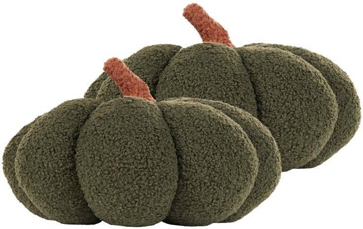 Beliani MUNCHKIN Sierkussen set van 2 Groen 28 cm Bouclé