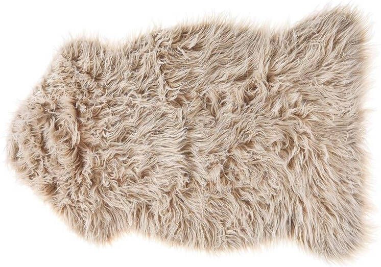 Beliani MUNGO Schapenvel Beige 63 x 95 cm Acryl - Foto 3
