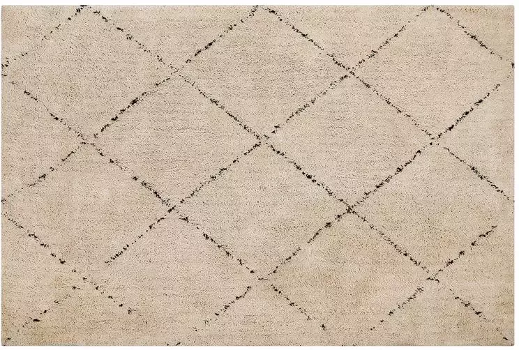 Beliani -MUTKI -Shaggy vloerkleed-Beige-140 x 200 cm-Polyester - Foto 2