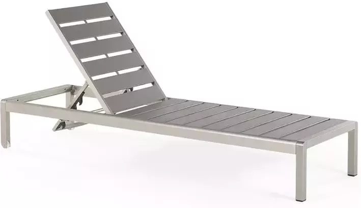 Beliani NARDO Strandstoel Grijs Aluminium