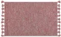 Beliani NIGDE Laagpolig vloerkleed Rood 140 x 200 cm Katoen - Thumbnail 1
