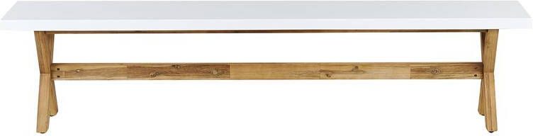 Beliani OLBIA Tuinbank Wit Vezelcement