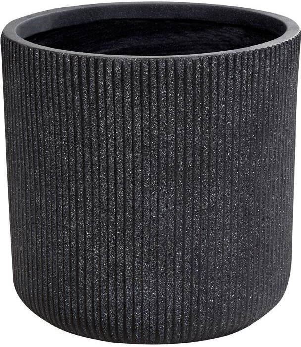 Beliani -OREOI-Bloempot-Grafietgrijs-37 x 37 x 37 cm-Kleivezel