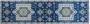 Beliani PARVAKADLI Laagpolig vloerkleed Blauw 80 x 300 cm Polyester - Thumbnail 1
