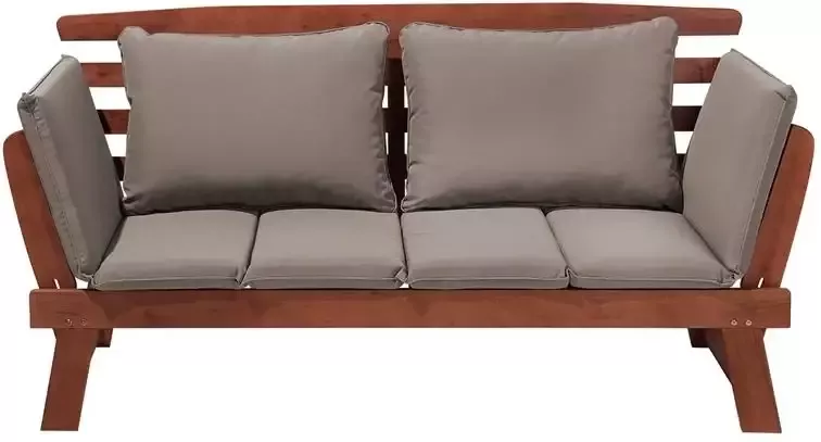 Beliani PORTICI Tuinbank Donkere houtkleur Eucalyptushout