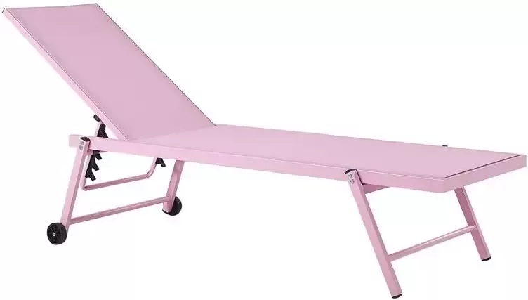 Beliani PORTOFINO Strandstoel Roze Aluminium