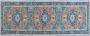 Beliani RITAPURAM Laagpolig vloerkleed Blauw 80 x 200 cm Polyester - Thumbnail 1