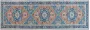Beliani RITAPURAM Laagpolig vloerkleed Blauw 80 x 240 cm Polyester - Thumbnail 1