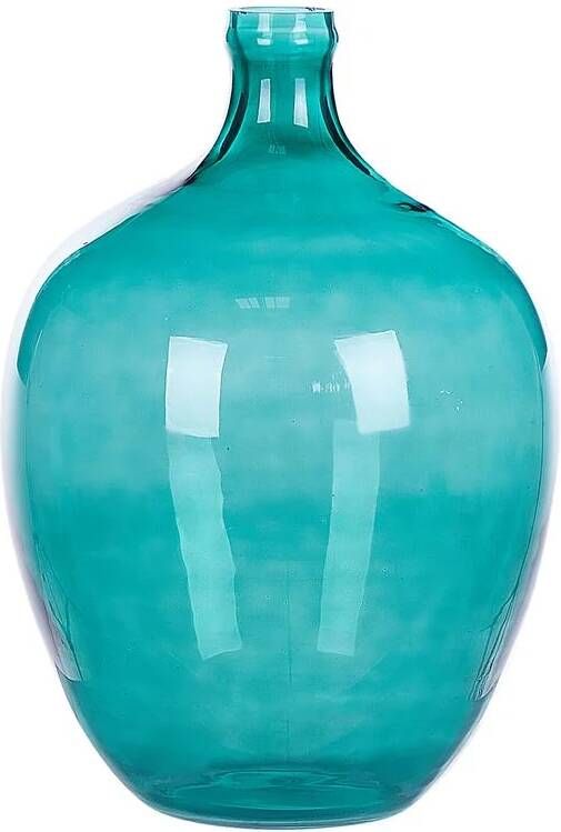 Beliani ROTI Decoratieve vaas Turquoise 39 cm Glas