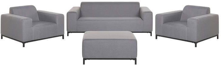 Beliani ROVIGO Loungeset voor 5 Grijs|Zwart Polyester