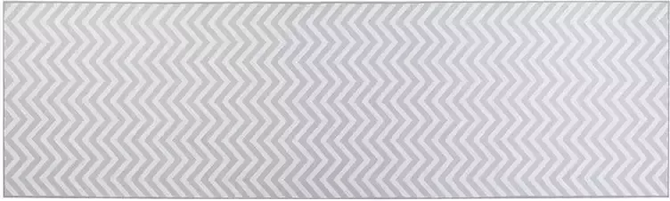 Beliani SAIKHEDA Vloerkleed Grijs 60 x 200 cm Polyester - Foto 3