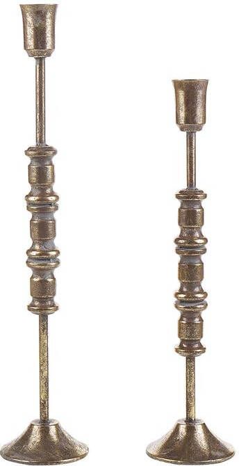 Beliani SALAMINA Kandelaar Goud Metaal