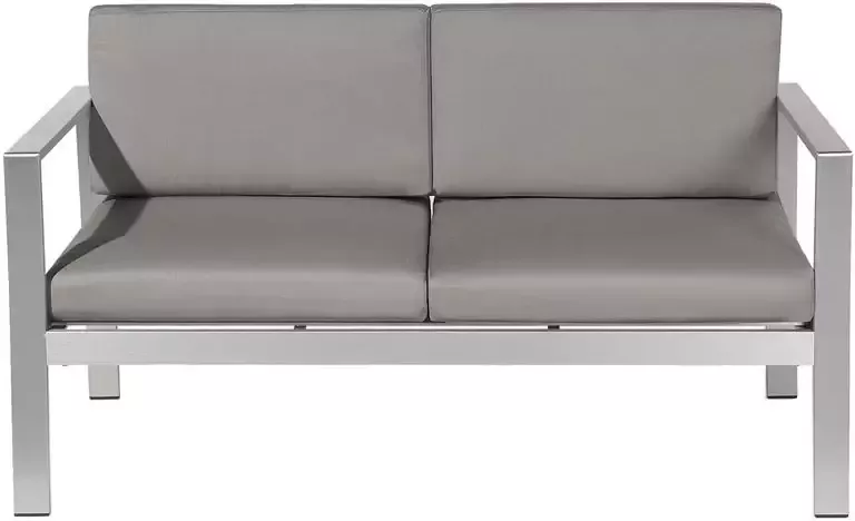 Beliani SALERNO Tuinbank Donkergrijs Aluminium