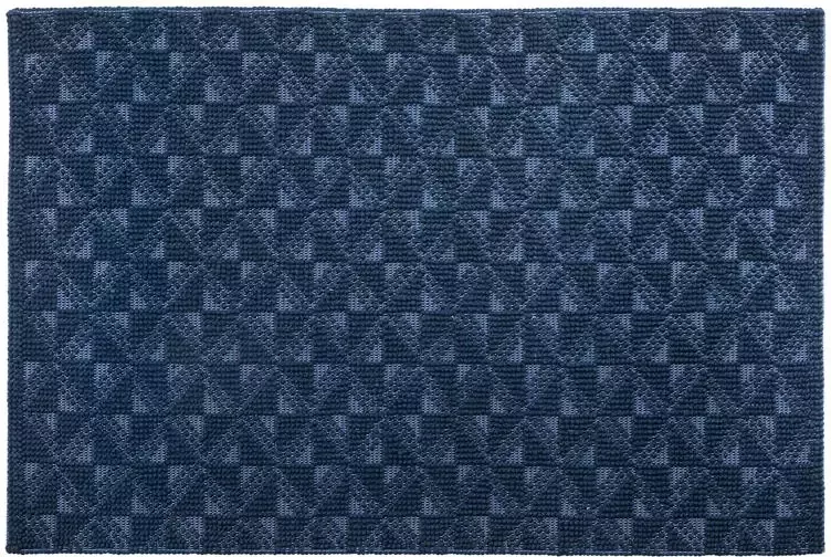 Beliani SAVRAN Laagpolig vloerkleed Blauw 140 x 200 cm Wol - Foto 2